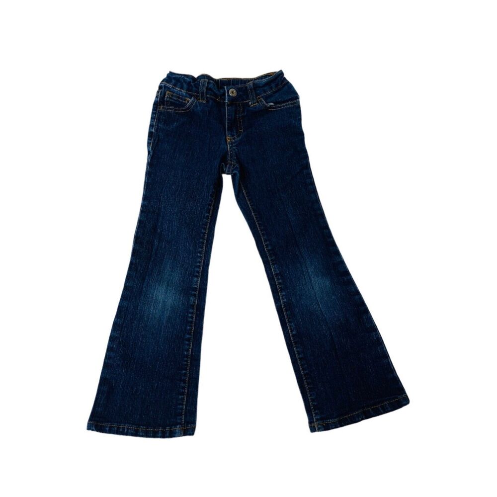 Faded Glory Girl's Bootcut Jean’s Blue Low Rise Adjustable Waist Size 5 X 17
